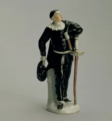 Wenzel Neu（d.1774）によるCommedia dellArteシリーズの船長、クロスターヴェイルスドルフ工場用、1764-5（磁器）
