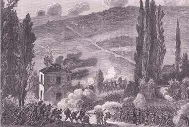 シャティヨンでの戦闘（Cassells History of the War between France and Germany, published by Cassell and Company Limited, c.1890 (litho)