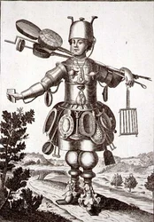 ジェラード・ヴァルク（1651/2-1726）が1690年頃に出版した「火鉢のための衣装」（エングレーヴィング）