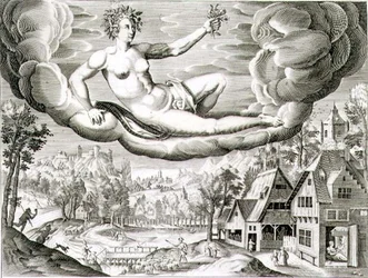 ポール・ファースト(c.1605-66)による「夜明け」(エングレービング)