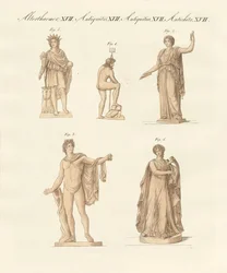 ギリシャ人とローマ人の神々（カラー彫刻