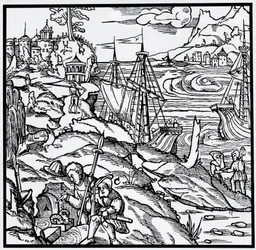 ゲオルグ・パヴェールまたはゲオルギウス・アグリコラ（1494-1555）の「De re metallica（金属の性質について）」からの版画です。