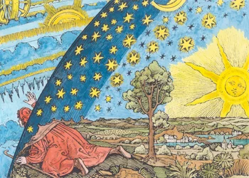 太陽系の幻想的な描写（後の着色）