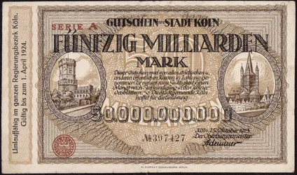 5023億枚の紙幣、1923年