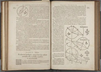 Fol 130-131, ヨハネス・ケプラーの「Astronomia nova Aitiologetos」（彫刻）。