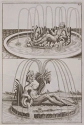 Georg Andreas Bockler（1617-85）によるArchitectura Curiosa Novaの噴水、1704年公開