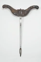 ハンドル付きオーガ、c.1600（梨の木と鋼）（701075-6も参照）