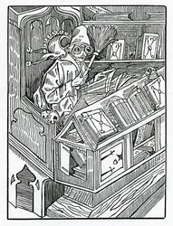 ここでは、1874年に発行された版から、アレクサンダーバークレーの「The Ship of Fools」の英語訳のイラストと、フォレと最初の不採算のボケが生まれます。