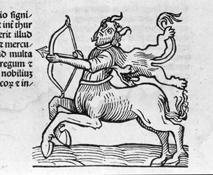 Le Sagittarius - In Treatise by Johannes Angeli De Magnisconnectionibue annorum revolutionibus ac eorum pefectionibus.アウグスブルク、エルハルト・ラトドルト