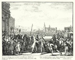 フランスのルイ14世がイギリスのジェームズ2世を亡命させて迎える