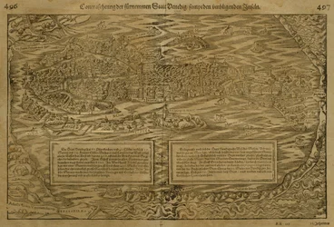 セバスチャンミュンスター（1488-1552）によるヴェネツィアの地図（1560年頃、バーゼルで出版）