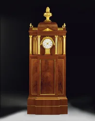 18世紀後半のオルガン時計（オルモルと真ちゅう製のマホガニー）
