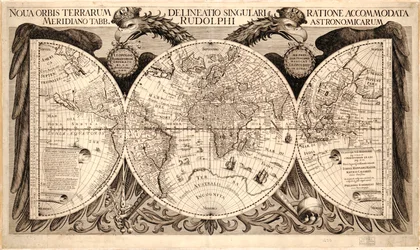 ヨハネスケプラーによる「テーブルロドルフィン」からの新しい世界、1627年〜30年