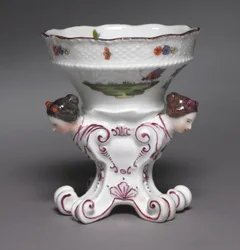 Sulkowsky Service、メーカーMeissen Porcelain Factory、ドイツ、1735-1756からの塩のペア