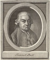 カール・フィリップ・エマニュエル・バッハの肖像（1714-88）