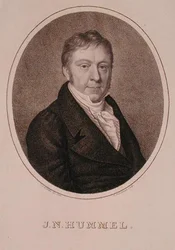 F. フライシュマンが彫ったヨハン・ネポムク・フンメル（1778-1837）の肖像画