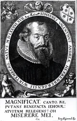 1628年8月17日、Iorg Rijmmelによって彫刻されたヘレンベルクとヴュルテンベルクのヨハンバレンタイン（b.1586）の肖像