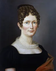 ドイツの作曲家ロベルト・シューマン(1810-1856)の母、ヨハンナ・クリスティアン・シューマン(1767-1836)の肖像 19世紀初頭、作者不明の絵画