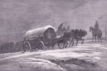 雪の中のプロイセン軍の野営地（Cassells History of the War between France and Germany, published by Cassell and Company Limited, c.1890 (litho)