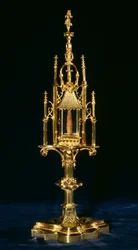十字架のある聖遺物箱、アウグスブルク、c.1490（金と木）