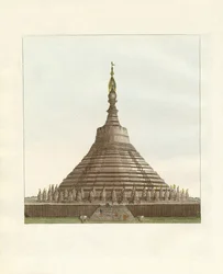 ペグの黄金寺院（ショーマドゥ）（彩色された彫刻作品