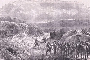 パリからの出撃、カッセル・アンド・カンパニー・リミテッド発行のCassells History of the War between France and Germany, c.1890 (litho)