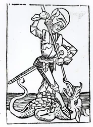聖ジョージ、Hartmann Schedel（1440-1514）1493の「Liber Chronicarum」より