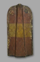 スタンディングパヴィース、クラウセン、c.1480-90（木、鉄、イノシシ）