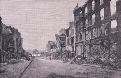 St Cloudのストリート、Cassell and Company Limited発行のCassells History of the War between France and Germany, c.1890 (litho)
