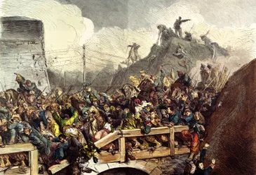 1870年9月1日、セダンの戦いで敗れたフランス軍