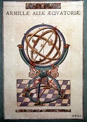 ティコ・ブラーエ（1546-1601）の「Astronomiae instituatae machanicia」に掲載されている赤道儀（Wandsbeck）。