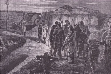 城壁の上で（Cassells History of the War between France and Germany, published by Cassell and Company Limited, c.1890 (litho)