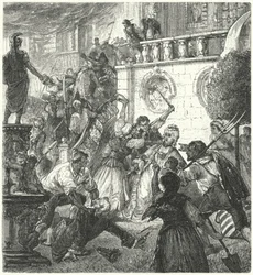 フランス革命における農民の蜂起（エングレーヴィング）