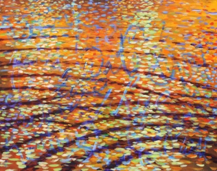癒しの水の波紋, 2009 (キャンバスにアクリル)