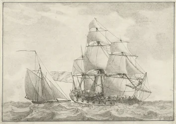 カッターとフリゲート艦