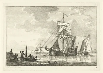 静水上の 4 つの帆船 水上のいろいろな船（連載タイトル）