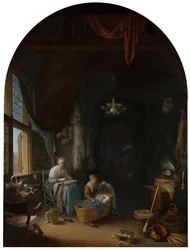 若い母、1658