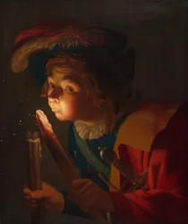 ファイアブランドを吹く少年、162122。