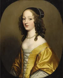 ボヘミアのエリザベート - エリザベス・ステュアート（1596-1662年）、ボヘミア王妃、ヘリット・ファン・ホントホルスト（1590-1656年）作。板に油彩。寸法：72,3 x 57,7 cm。個人蔵
