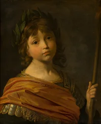 モーリスまたはモーリッツの肖像画、パラタイン王子（1621-1652）、少年時代の火星として描かれ、1625-35年頃（キャンバスに油彩）