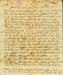 1806年9月11日、ロッキー・マウントのGertrude Joan SenfからThomas Jeffersonへの署名入り手紙