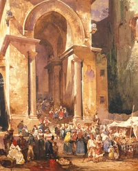 ゲータの聖エラスムスの鐘楼の扉、ジャチント・ジガンテ（1806-1876）作、イタリア