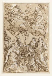 ピストイアの守護聖人とキリストと聖母