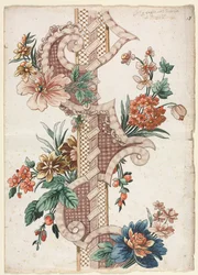 垂直装飾花バンド、1773年。