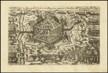 アグリア - 上ハンガリーの主要な要塞都市 1596年にトルコのチュセライトに包囲される
