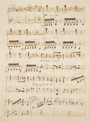 「Les Huguenots」のスコアからの原稿ページ