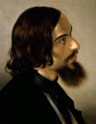 ジョヴァンニ・トレクールによる画家スカムッツァの肖像（1812-1882）