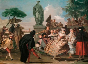 Le menuet - The Minuet - Tiepolo, Giandomenico (1727-1804) - 1756 - Oil on canvas - 80.7x109.3 - Museu Nacional d