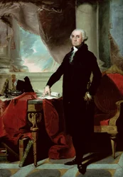 ジョージ・ワシントン（1732-99）（カラーリトグラフ