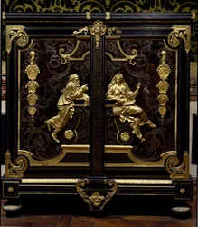 レジダンス様式の家具：ジル・マリー・オプレノル（1672-1742）のコイン付きキャビネット 18世紀 ヴェルサイユ、シャトー美術館